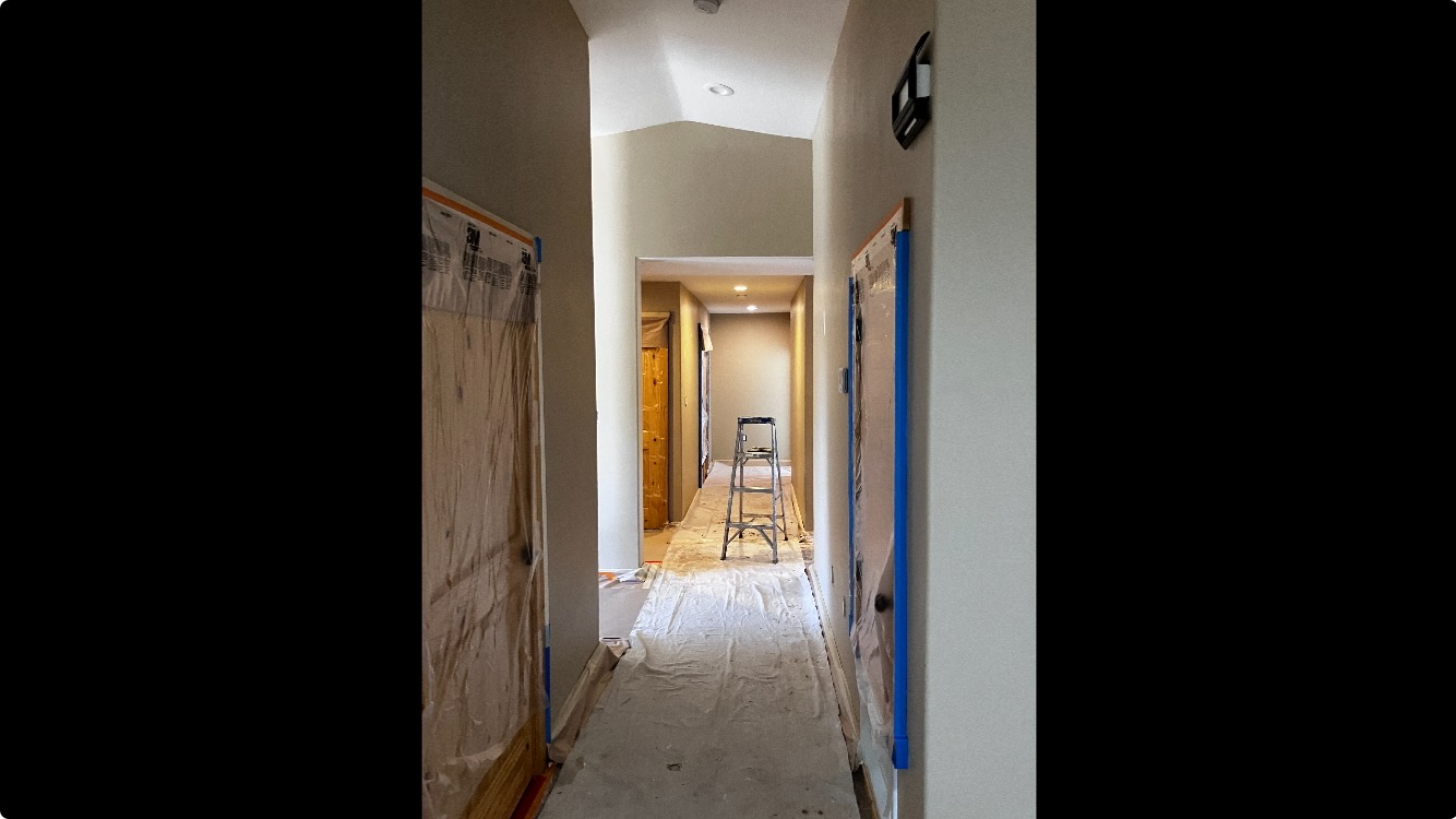 Trim and ceiling painting project in Albuquerque